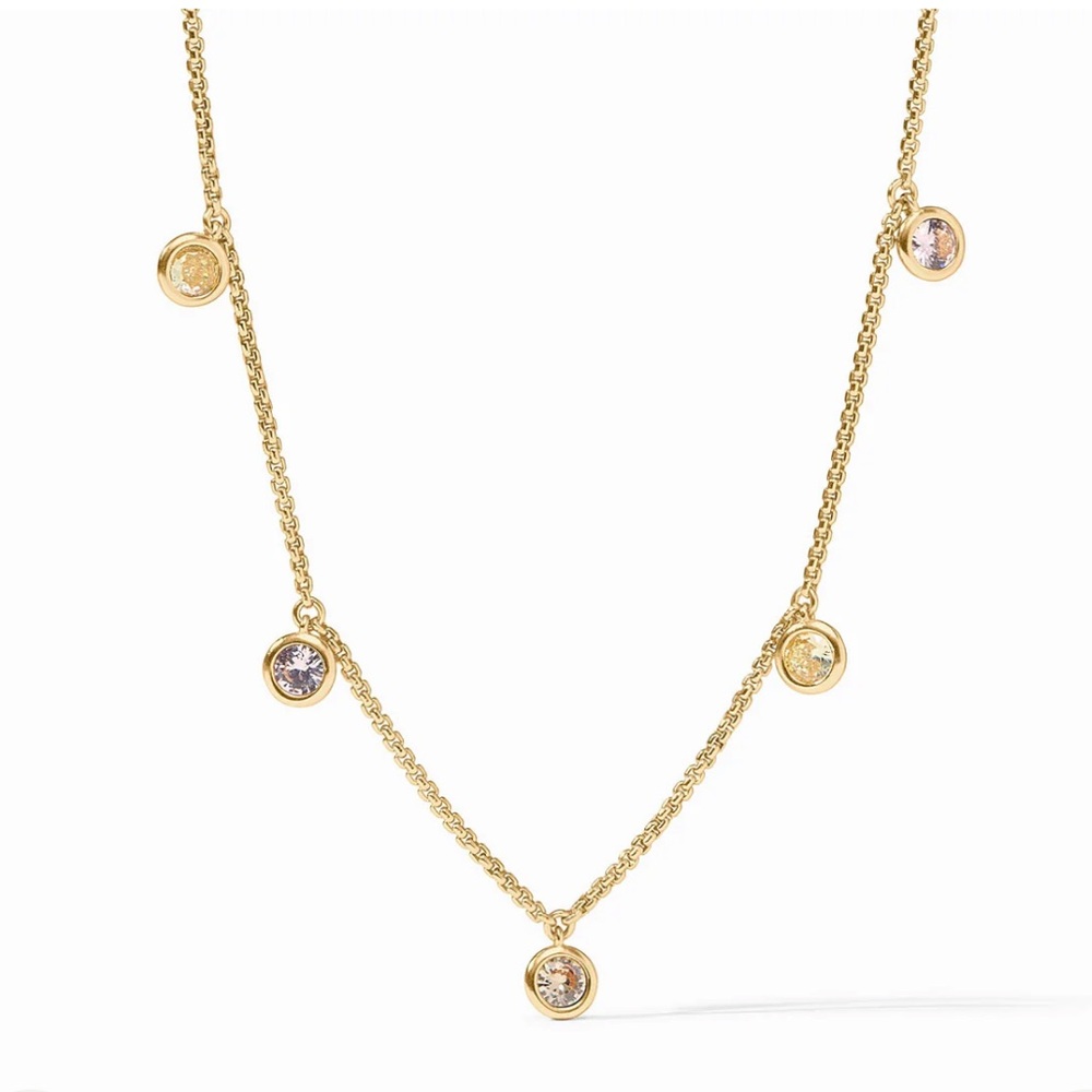 $155 Julie Vos Rainbow Delicate Charm Necklace